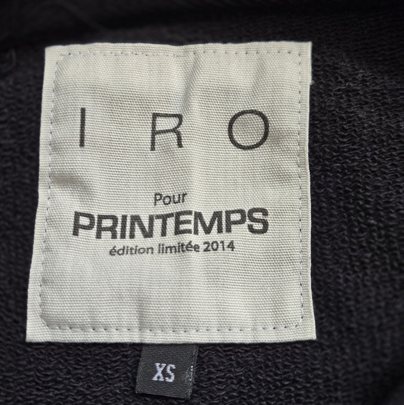 IRO LIMITED EDITION spring 2014 Black Crewneck Sweatshirt with Artistic Design. - Picture 7 of 10